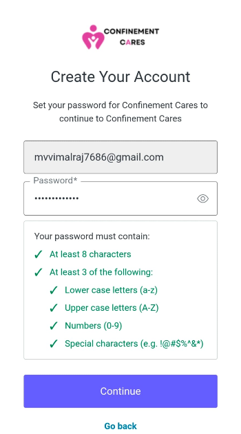 Registration form fields